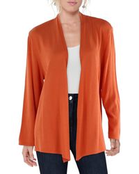 Kasper - Open Front Three Quarter Sleeve Cardigan Sweater - Lyst