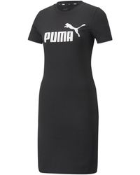 PUMA - Essentials Slim T-Shirt Dress - Lyst