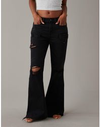 American Eagle Outfitters - Ae Ripped Low-rise baggy Flare Jean - Lyst