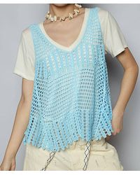 Pol - Mara Crochet Tank Top - Lyst