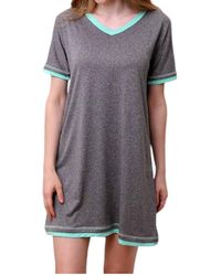 Ninexis - V-Neck Short Sleeve Sleepshirt - Lyst