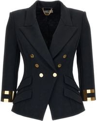 Elisabetta Franchi - Double-Breasted Blazer Jacket - Lyst