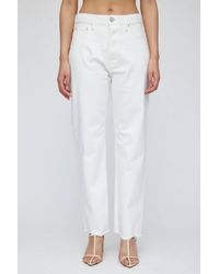 Moussy - Aurora Wide Straight-cropped Jeans - Lyst