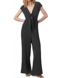 Project Social T - Lowa Tie Rib Jumpsuit - Lyst