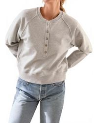 PERFECTWHITETEE - Bowen Button-Front Sweatshirt - Lyst