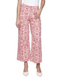 Charlie b - Printed Crop Flare Patch Pocket Pant - Lyst