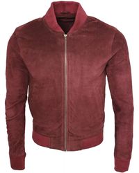 Infinity Leather - Retro Goat Suede Varsity Leather Bomber Jacket-Athens - Lyst