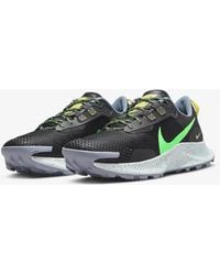 Nike - Pegasus Trail 3 Da8697-004 Black/green Strike Running Shoes Clk877 - Lyst