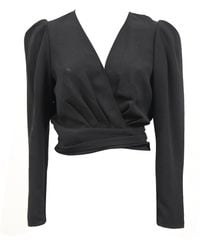 Ba&sh - Oxane Pleated Wrap Cropped Top - Lyst