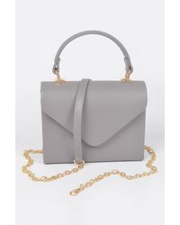 Fashnzfab - Faux Leather Simple Handle Clutch - Lyst