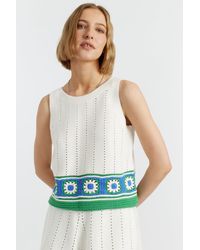 Chinti & Parker - Cream Cotton Hand Crochet Vest - Lyst
