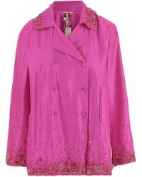 Péro - Double-Breasted Silk Jacket - Lyst