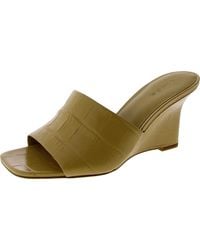 Vince - Pia-2 Faux Leather Slip On Wedge Sandals - Lyst