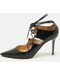Jimmy Choo - Patent Leather Hoops Lace Up Pumps - Lyst