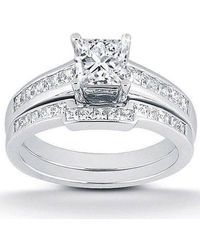 Pompeii3 - 1ct Princess Cut Channel Set Diamond Wedding Engagement Ring - Lyst