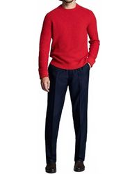 Billy Reid - Wool Plaited Textured Crew Sweater - Lyst