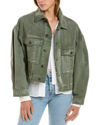 Green Jean and denim jackets for Women | Lyst