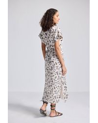 REISTOR - Gathered Maxi Dress With Side Slits - Lyst