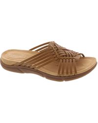Easy Spirit - Marisol Leather Slip On Strappy Sandals - Lyst