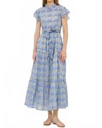 Oliphant - Ruffle Collar Button Maxi Dress - Lyst