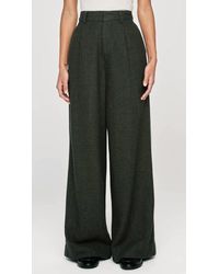 DL1961 - Denim Hepburn Wide Leg High Rise Pleated Pants - Lyst