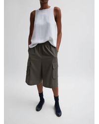 Tibi - Pebble Sable Square Neck Cross Back Tank Top - Lyst