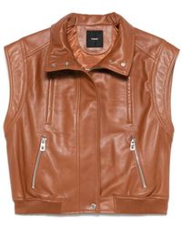 Pinko - Chic Leather Jacket For - Lyst