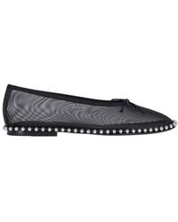 Alexander Wang - Lina Studded Mesh Ballerinas - Lyst