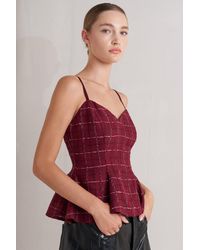 TRUEDAMES - Burnt Boulevard Tweed Cami Top - Lyst
