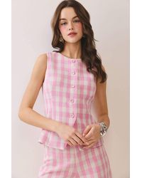 TCEC - Lexi Gingham Sleeveless Top - Lyst