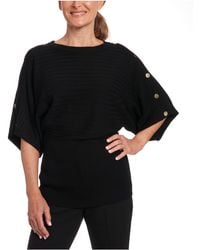 Joseph A - Mixed Media Rayon Pullover Sweater - Lyst