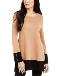 Alfani - Colorblock Textured Tunic Sweater - Lyst
