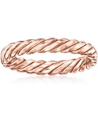RS Pure - By Ross-Simons 14Kt Rose Twisted Ring - Lyst