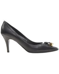 Louis Vuitton - Gold Lv Dice Charm Leather Mid Heel Pump - Lyst