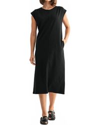 Fun 2 Fun - Pleated Shoulder Jersey Knit Dress - Lyst