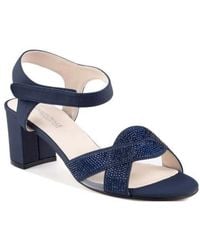 Touch Ups - Cam 4640 Strappy Ankle Strap Block Heel Sandal Gal1970 - Lyst