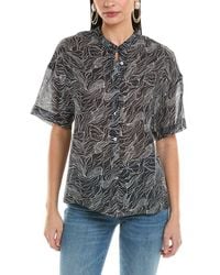 Alpha Studio - Semi-Sheer Top - Lyst