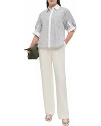 Jonathan Simkhai - Gemma Three Quarter Sleeve Shirt - Lyst