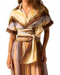 JBQ - Kora Striped Short Sleeve Top - Lyst