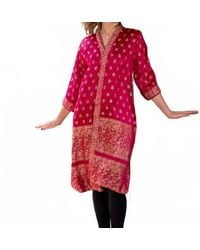 StandAwt - Reversible Silk Saree Kimono - Lyst