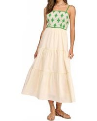 Strut & Bolt - Contrast Diamond Crochet Midi Dress - Lyst