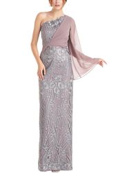 JS Collections - Plus Embroidered Maxi Evening Dress - Lyst