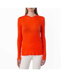 Ferragamo - Ferragamo Long-Sleeved Knit Top - Lyst