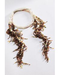 Chan Luu - Beaded Skinny Scarf - Lyst