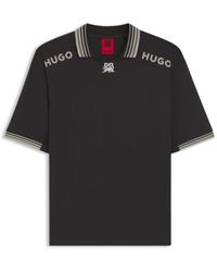 HUGO - X Rb Polo Shirt With Tipping And Logos - Lyst