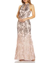 Adrianna Papell - Sequined Prom Evening Dress - Lyst