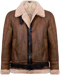 Infinity Leather - Vintage Sheepskin Aviator Jacket- Kansas - Lyst