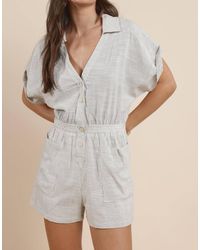 Sadie & Sage - Mojave Buttoned Romper - Lyst