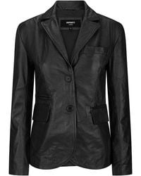 TruClothing - Real Leather Slim Fit 2 Button Blazer - Lyst