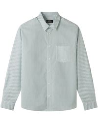 A.P.C. - Clèment Shirt/ Grn - Lyst